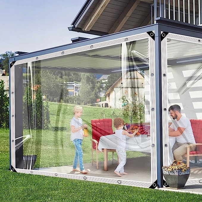 Multifunkčná Prikrývka s Rozmermi 5m x 5m z PVC, 420 g/m2, Transparentná